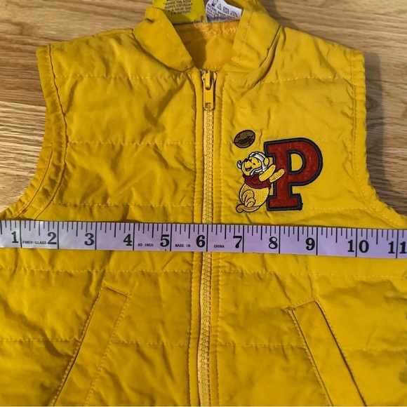 Vintage Pooh Yellow Quilted Vest with Embroidered Patch - 24 Months - Picture 7 of 8